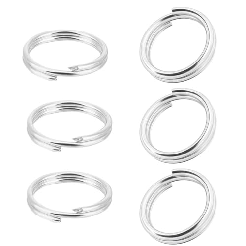 Adabele SS275-6 Bindering, authentisches 925er-Sterlingsilber, 6 mm, rund, offen, 0,6 mm, 22 Gauge, für Charm, DIY, Handwerk, Schmuckherstellung, 50 Stück von Adabele