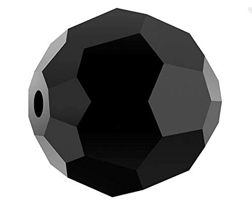 Adabele SS2R-1023 Glasperlen, österreichisch, rund, facettiert, 10 mm, Schwarz, kompatibel mit 5000 Swarovski-Kristallen, 5000 Stück von Adabele