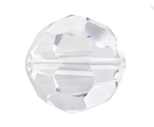 Adabele SS2R-801 österreichische 8 mm facettierte lose runde Kristallperlen, kristallklar, kompatibel mit Swarovski-Kristallen für Schmuckherstellung, 100 Stück von Adabele