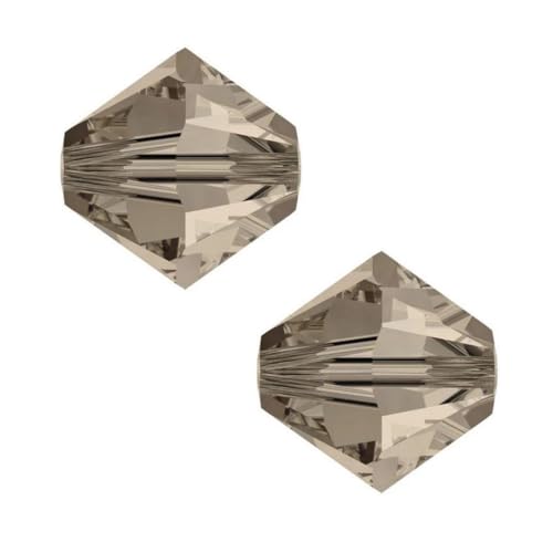 Adabele österreichische facettierte, lose Doppelkegel-Kristallperlen, Rauchquarz, kompatibel mit Swarovski-Kristallen 5301/5328 SSB621, 6 mm, 200 Stück von Adabele
