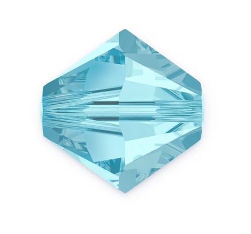 Adabele österreichische facettierte lose Doppelkegel-Kristallperlen, 8 mm, Aquamarinblau, kompatibel mit Swarovski-Kristallen 5301/5328 SSB810, 50 Stück Adabele österreichische facettierte lose Doppelkegel-Kristallperlen, 8 mm, Aquamarinblau, kompatibel mit Swarovski-Kristallen 5301/5328 SSB810, 50 Stück von Adabele
