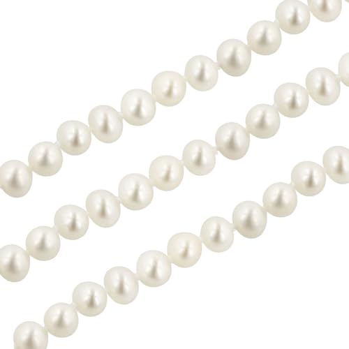 Authentic AA+ Natural Cultured Freshwater Pearl Loose Beads 7-8mm bead, ~15 (~38cm, 1 strand) fpa-78 by creative club von Adabele