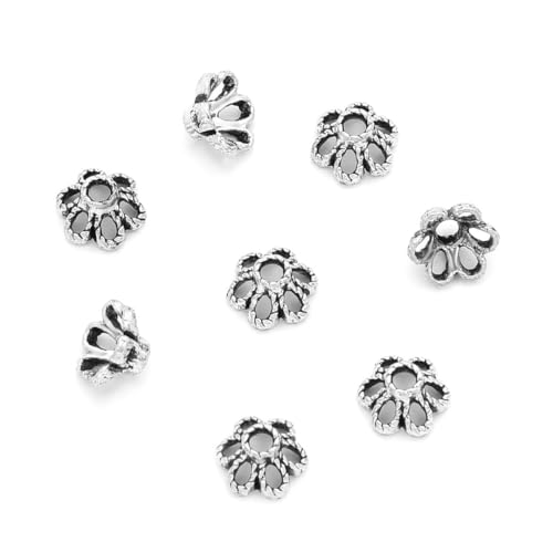 MC-AB18 strukturierte filigrane Blumen-Perlenkappen, 6 mm, klein, antikes Silber, für Halsketten, Armbänder, Ohrringe, DIY, Handwerk, Schmuckherstellung, 800 Stück MC-AB18 strukturierte filigrane Blumen-Perlenkappen, 6 mm, klein, antikes Silber, für Halsketten, Armbänder, Ohrringe, DIY, Handwerk, Schmuckherstellung, 800 Stück von Adabele