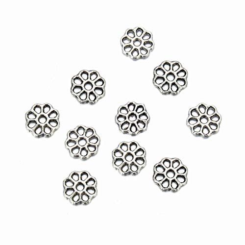 MC-AB5 Filigrane Blumen-Perlenkappen, Endkappen, 8,5 mm, Antik-Silber, für Halsketten, Armbänder, Ohrringe, DIY, Handwerk, Schmuckherstellung, 400 Stück MC-AB5 Filigrane Blumen-Perlenkappen, Endkappen, 8,5 mm, Antik-Silber, für Halsketten, Armbänder, Ohrringe, DIY, Handwerk, Schmuckherstellung, 400 Stück von Adabele
