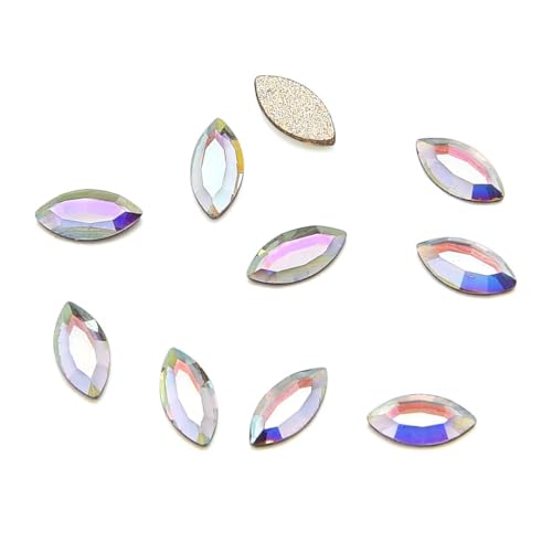 Preciosa Maxima Facettierte Navette mit flacher Rückseite, Kristall-Strass-Folie, 4 x 2 mm, klein, klein, für Nagelkunst, Handwerk, Schmuckherstellung, Prm-N42, 25 Stück Preciosa Maxima Facettierte Navette mit flacher Rückseite, Kristall-Strass-Folie, 4 x 2 mm, klein, klein, für Nagelkunst, Handwerk, Schmuckherstellung, Prm-N42, 25 Stück von Adabele