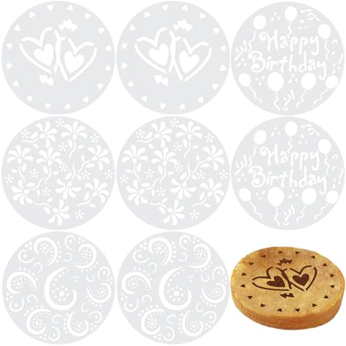 8 Stück Kuchendekorationsschablonen Kuchen Blume Spray Schablonen Wiederverwendbare Backwerkzeug Zeichenvorlagen Kuchen Transferform Lebensmittelqualität Kunststoff Vorlagen Tattoo Kuchen Dekoration 8 Stück Kuchendekorationsschablonen Kuchen Blume Spray Schablonen Wiederverwendbare Backwerkzeug Zeichenvorlagen Kuchen Transferform Lebensmittelqualität Kunststoff Vorlagen Tattoo Kuchen Dekoration von AddLotLot