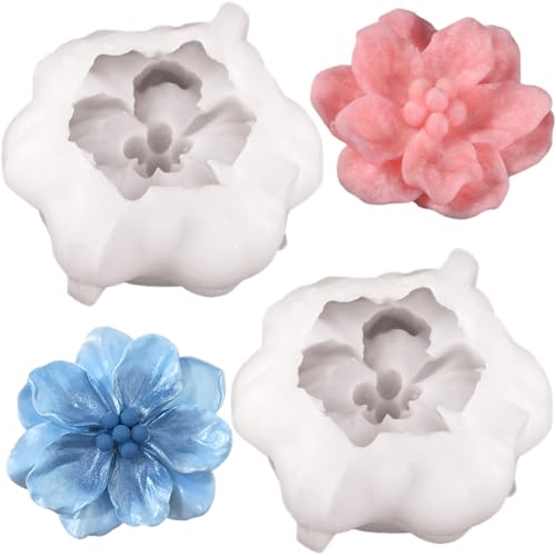 Silikonform für Kamelienblüten, Kunstharz, Kamelie, Kerzen, Seife, Gelee, Shots, Fondant, 3D-Blumenform, Blüte, Kamelie, Fondant, Epoxidform für Kerzen, Heimdekoration, 2 Stück Silikonform für Kamelienblüten, Kunstharz, Kamelie, Kerzen, Seife, Gelee, Shots, Fondant, 3D-Blumenform, Blüte, Kamelie, Fondant, Epoxidform für Kerzen, Heimdekoration, 2 Stück von AddLotLot