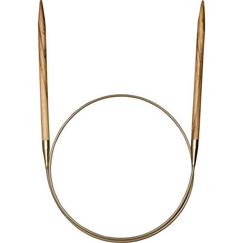 Addi 63003 Rundnadel aus Olivenholz, 40 cm x 3,5 mm von Addi