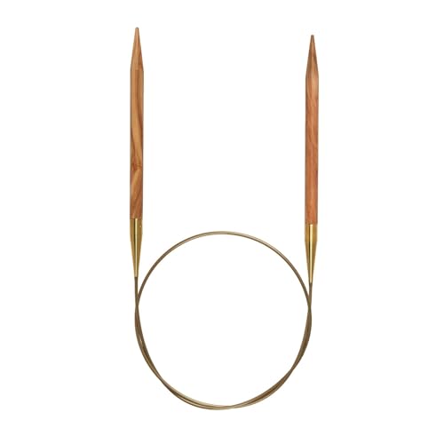 Addi 63109 Rundnadel aus Olivenholz, 120 cm x 6,0 mm, gold, 6 mm von Addi