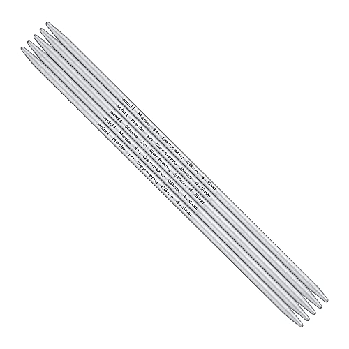 Addi AD2017020-5.00 Strumpfstricknadeln, Aluminium, 5.0/20cm, 20 cm x 5 mm, 5 von Addi