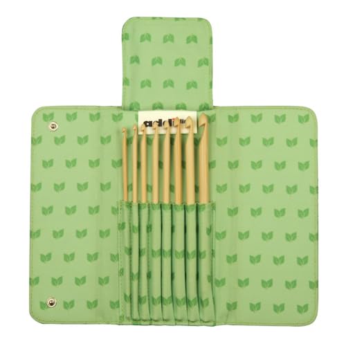 Addi Häkelnadel AddiClick Click Hook Bamboo, Bambus, Grün, 19 x 11 x 2 cm von Addi