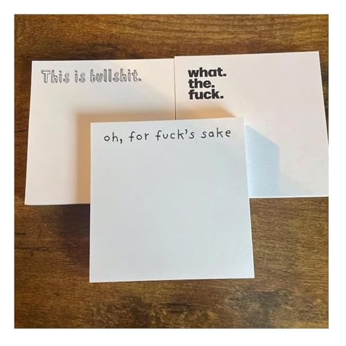 3Pcs Funny Sticky Note | Fuck Black Sticky Notes 3 x 3inch, What The Fuck Sticky Pad, Snarky Novelty Gag Sticky Notepad, Funny Sassy White Elephant Gifts for Friends, Co-Workers, Boss 3Pcs Funny Sticky Note | Fuck Black Sticky Notes 3 x 3inch, What The Fuck Sticky Pad, Snarky Novelty Gag Sticky Notepad, Funny Sassy White Elephant Gifts for Friends, Co-Workers, Boss von Aderpmin