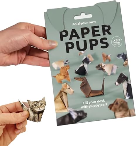 DIY Papierkatzen - 50 Blatt DIY Origami-Papier zum Falten niedliche Katzenfiguren, kreatives Origami-Tier-Bastelset, lustige Bastelaktivität, niedlicher Musterdruck, Schreibtischdekoration & Geschenk von Aderpmin