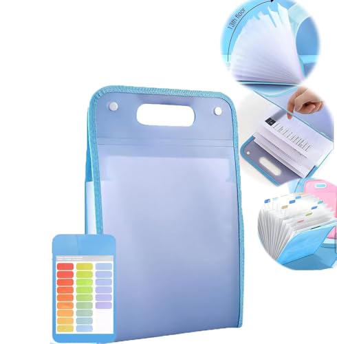 Erweiterte wasserdichte Ordnertasche, große Kapazität, tragbare Aktenaufbewahrungstasche, wasserdicht, mehrlagiger Taschen-Organizer, Aktenordner mit Griff, Dokumentenmappe A4, für Geschäft/Schule Erweiterte wasserdichte Ordnertasche, große Kapazität, tragbare Aktenaufbewahrungstasche, wasserdicht, mehrlagiger Taschen-Organizer, Aktenordner mit Griff, Dokumentenmappe A4, für Geschäft/Schule von Aderpmin