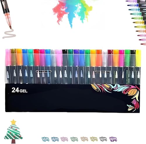 Illuminateupon Marker Pen for Highlight - Illuminateupon Magische Stifte,Double Line Outline Pens,Markers Metallic Markers Pen for Highlight,Double Line Super Squiggles Metallic Glitter Pens (C) von Aderpmin