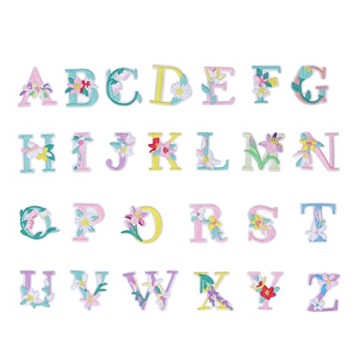 ADFAGA 26 Buchstaben Patches bestickte Alphabeteisen auf DIY -Nähflecken für Kleidungshüte Taschen Jacken Baumwollhandwerk Applizes von Adfaga