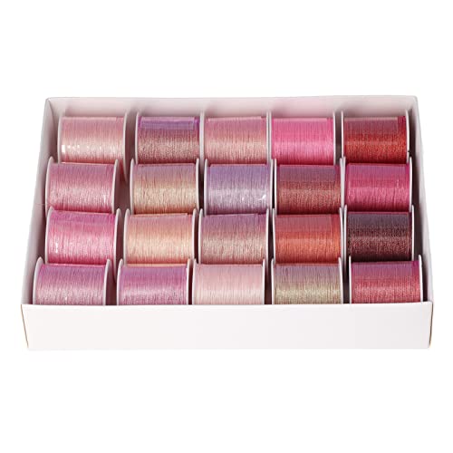 ADFAGA BRACATE Sade Perlen -Schnur Halskette String 20pcs 164ft 0,4 mm Nimmern DIY -Schmuck, das elastische Kabel für Armbänder Halsketten bastelt, Polyestermaterial 6 Aktien 20 von Adfaga