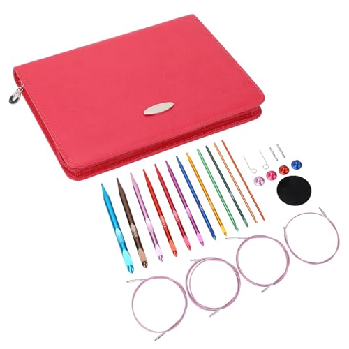 Adfaga Austauschbares Stricknadelsatz 12PCs komplettes Werkzeugkit Aluminiumoxid abnehmbare kreisförmige Häkelnadeln für Decken Schals Sweaters Strickprojekte mit Aufbewahrungsbeut Adfaga Austauschbares Stricknadelsatz 12PCs komplettes Werkzeugkit Aluminiumoxid abnehmbare kreisförmige Häkelnadeln für Decken Schals Sweaters Strickprojekte mit Aufbewahrungsbeut von Adfaga