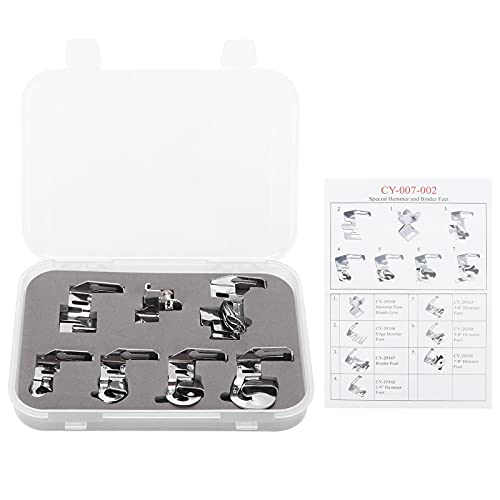 Adfaga Nähmaschine Kit Profession elles Edelstahl Curling Hemming Presser Fuß Set für Haushalts nähmaschinen komplett mit Aufbewahrung sbox 7 Stück Adfaga Nähmaschine Kit Profession elles Edelstahl Curling Hemming Presser Fuß Set für Haushalts nähmaschinen komplett mit Aufbewahrung sbox 7 Stück von Adfaga