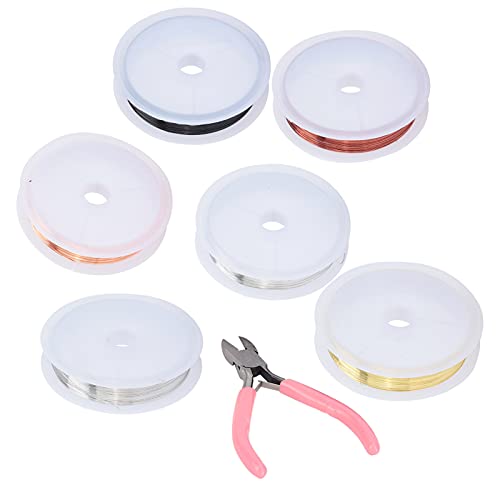 Adfaga Schmuck Drahthandwerk Set Premium Messing Perlen Draht Draht DIY Schmuck Making Kit für Halskette Ohrringarmband Design 6 Farbe 20 Meter mit Schneidzange Adfaga Schmuck Drahthandwerk Set Premium Messing Perlen Draht Draht DIY Schmuck Making Kit für Halskette Ohrringarmband Design 6 Farbe 20 Meter mit Schneidzange von Adfaga