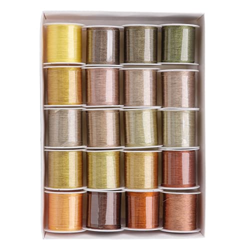 Adfaga Schmuck Handwerk Faden Polyester Helle Bunte DIY Perlen Schnur für Schmuck Herstellung Leder Nähen Herstellung 20 Stück 3 Stränge 100 Meter von Adfaga