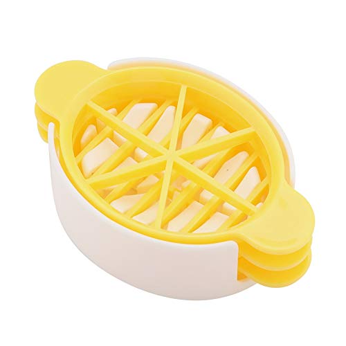 Eier schneider Plastik Küchen werkzeug Premium PP, nicht sicher, leicht, gekochte Eier konservierte Eier Weiche Früchte Heim Restaurant verwenden Gelb Weiß 10,5x6,7 cm von Adfaga