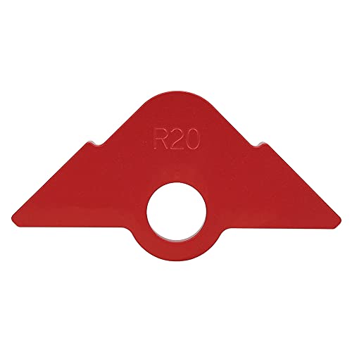 Holzpanel Ecke Locator Trimmmaschine runde Ecke Schablone Holzbearbeitungswerkzeug Professionelle Aluminiumlegierung R20 R30 R40 für Schrank zur Herstellung von Schrank (Dreiecksbogenvorlage R20) von Adfaga