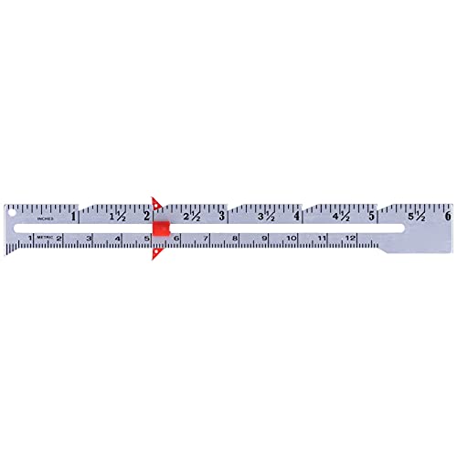 Nähen mit Stricken das Herstellennähensemming Messung Schieber Messwerkzeug Professionelle Aluminiumlegierung Nähen Lineal für Quiltstickerei und Knopflochmarkierung 15 cm 5,9 Nähen mit Stricken das Herstellennähensemming Messung Schieber Messwerkzeug Professionelle Aluminiumlegierung Nähen Lineal für Quiltstickerei und Knopflochmarkierung 15 cm 5,9 von Adfaga