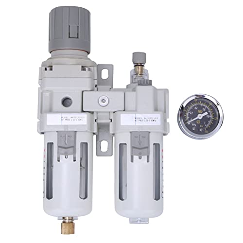 Öl Wasserabscheider Luftfilterregler Hocheffizienz Druckluftdruckregler mit für industrielle pneumatische Systeme 3/8 Zoll 1/2in BSPT (AC3010-03) von Adfaga