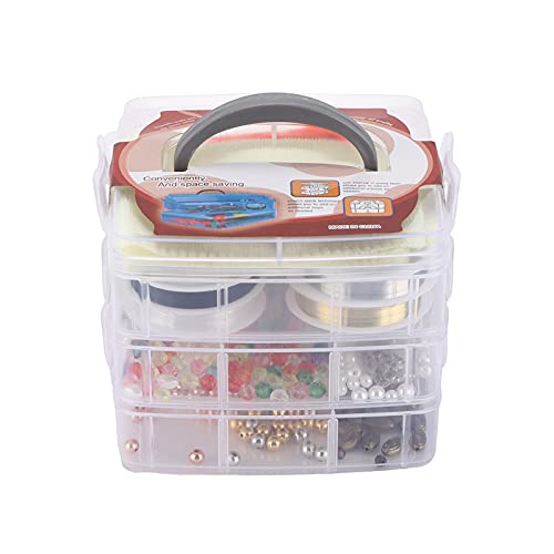 Schmuck Making Kit 1170pcs Premium Edelstahl Perlen Draht DIY Armband Halskette Ohrringhandwerk für Erwachsene Jugendliche mit Aufbewahrungsbox -Werkzeugen Perlen Anhänger Charms von Adfaga
