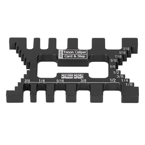 Schwalbenschwanz -Jig -Bremssattel Holzbearbeitung Aluminiumlegierung Metrik Imperial Tenon Height Tischmaschine Messwerkzeug für Möbelherstellung und Holzbearbeitungsprojekte (Schwarz) von Adfaga
