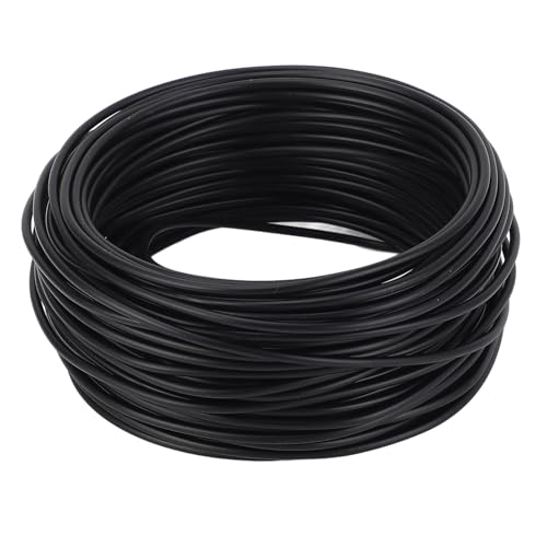 Verzinkter Eisenbindungsdraht Hochleistungsflexibler Beweis für PVC -Kabelbindungen 1,5 mm x 20 m rund Mund im Innenbereich Außenverdrahtungsprojekte (Schwarz) von Adfaga