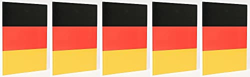 5x ADINA Notizbuch Kladde A4 fester Deckel liniert Deutschlandfahne 96 Blatt von Adina