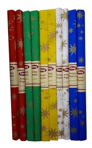 ADINA Krepppapier 10 Rollen 50 x 250 cm sortiert Sterne ADINA Krepppapier 10 Rollen 50 x 250 cm sortiert Sterne von Adina