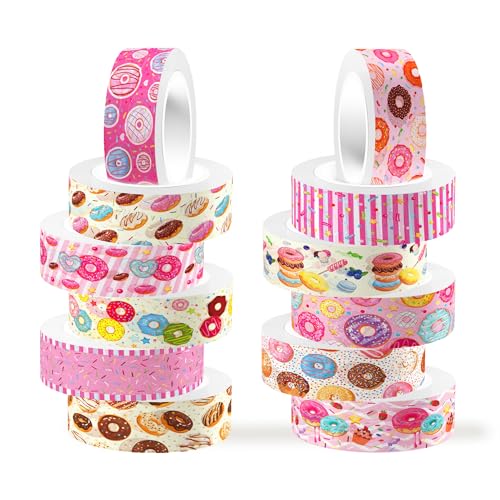 12 Rollen Washi Tape Donuts Washi Tape für Geschenkverpackungen DIY Dekoration Masking Washi Tape Bunt Washi Tape Dekoratives Klebeband für DIY Handwerk 12 Rollen Washi Tape Donuts Washi Tape für Geschenkverpackungen DIY Dekoration Masking Washi Tape Bunt Washi Tape Dekoratives Klebeband für DIY Handwerk von Adirasenotek