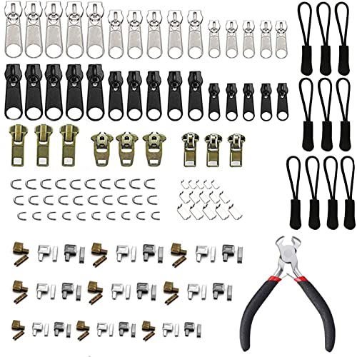 Adisno 149 Stück Reißverschluss Ersatz Set, Ersatz Reißverschluss Zipper Set, Reißverschluss Reparatur mit Installieren Zange für Jacke, Zelt, Gepäck, Schlafsack, Koffer Adisno 149 Stück Reißverschluss Ersatz Set, Ersatz Reißverschluss Zipper Set, Reißverschluss Reparatur mit Installieren Zange für Jacke, Zelt, Gepäck, Schlafsack, Koffer von Adisno