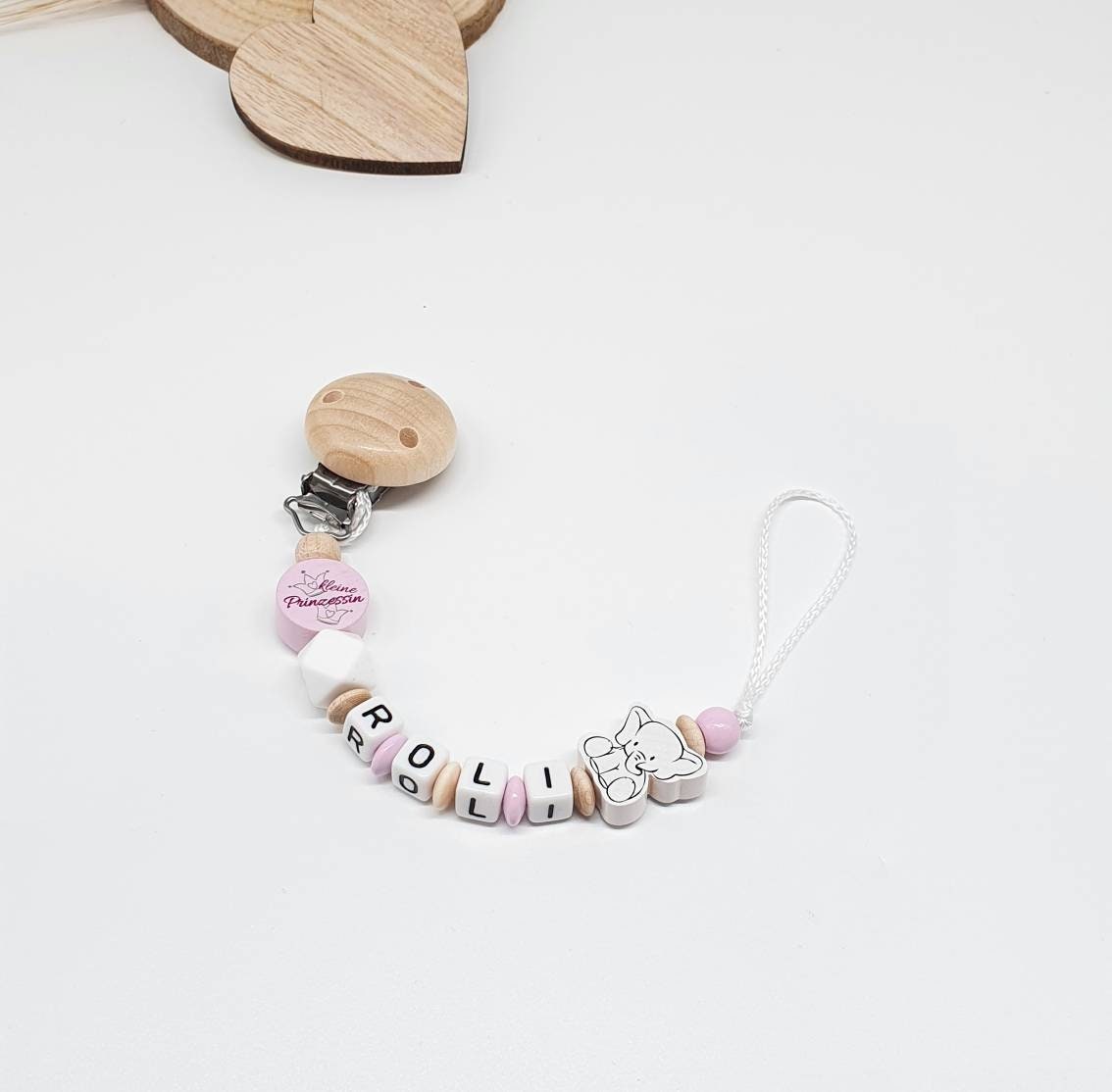 Schnullerkette Elefant Mit Oder Ohne Namen, Für Mädchen Und Junge Schnullerkette Elefant Mit Oder Ohne Namen, Für Mädchen Und Junge von AdlesShop