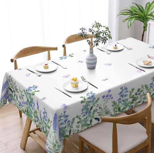 Tischdecke Abwaschbar Rechteckig 150x260cm, Herbst Tischdecke Outdoor Florals Tischdecke Fleckschutz Pflegeleicht Wasserdicht Tischtuch für Küche, Esstisch, Couchtisch, Party, Garten von Adolgutty