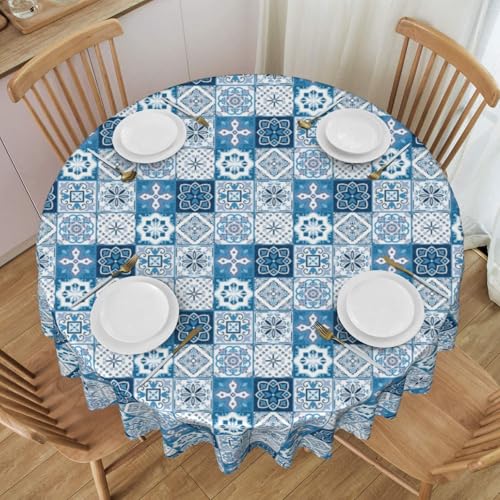 Tischdecke Abwaschbar Rund 150cm Herbst Tischdecke Bohème-Stil Outdoor Tischdecke Fleckschutz Pflegeleicht Wasserdicht Tischtuch für Küche, Esstisch, Couchtisch, Party, Garten von Adolgutty