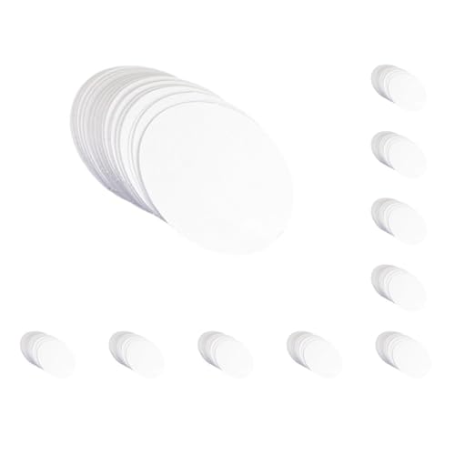 10 Set 100 Stück Knopf-Abzeichen, blanko, Papier, rund, blanko, Karte für Knopf, Abzeichen, 58 mm, Weiß 10 Set 100 Stück Knopf-Abzeichen, blanko, Papier, rund, blanko, Karte für Knopf, Abzeichen, 58 mm, Weiß von Adoorniequea