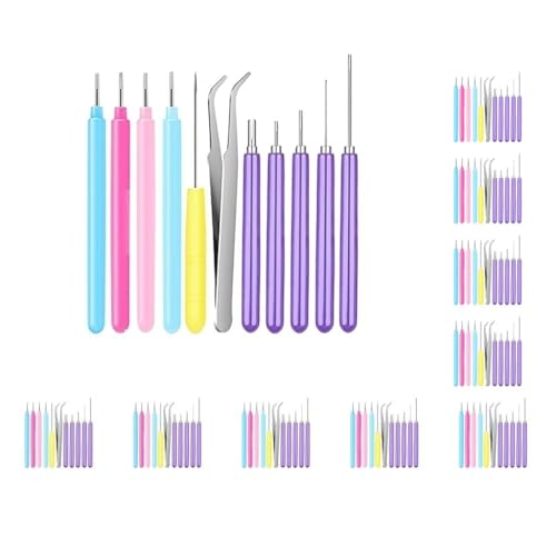 10-teiliges Papier-Quilling-Werkzeug, Schlitz-Set, DIY-Rollstift, 11 Pinzetten, 11 Pinzetten von Adoorniequea