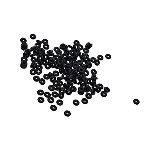 100 Stück Silikon Gummi Stopper für Ketten Charm Armbänder Schwarz von Adoorniequea