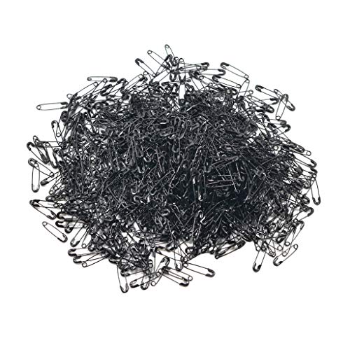 1000 Stück Mini Tag Sicherheitsnadeln Nähen Schmuckherstellung Zubehör Schwarz 19 mm von Adoorniequea