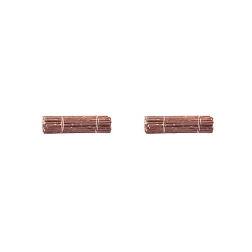 2 Set 50x Holz Bastelstäbe Holz Zweige für DIY Handwerk Miniatur Garten Kartenherstellung 10cm Rot Braun von Adoorniequea
