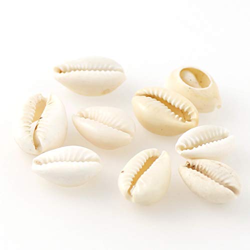 20 Stück galvanisierte natürliche Muschel-Perlen für Schmuckherstellung, weiß von Adoorniequea