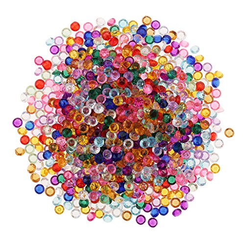 2000 Stück Acryl Kristall Hochzeit Dekoration Streukonfetti 4 mm mehrfarbig von Adoorniequea