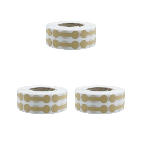 3 Set 500 x runde Schmuck-Preisschilder, Kraftpapier, für Ringe, Taschen, Geschäfte, Braun von Adoorniequea