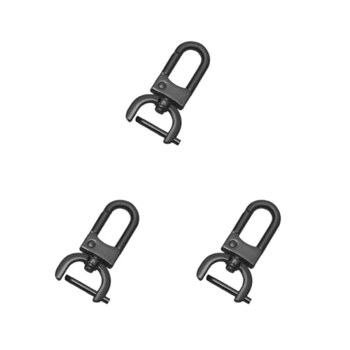 3 Set abnehmbarer Karabinerhaken Drehverschluss mit Schraubstange DIY Geldbörsenriemen Ersatz schwarz L 3 Set abnehmbarer Karabinerhaken Drehverschluss mit Schraubstange DIY Geldbörsenriemen Ersatz schwarz L von Adoorniequea