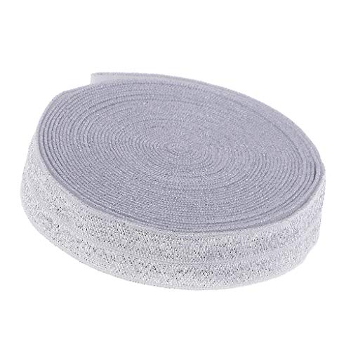 4,5 m langes elastisches Band zum Nähen mit Glitzer, dehnbar, für Kleidung, Silber 4,5 m langes elastisches Band zum Nähen mit Glitzer, dehnbar, für Kleidung, Silber von Adoorniequea