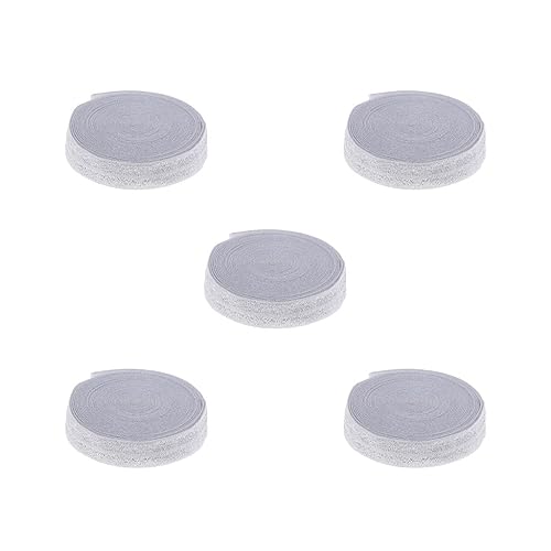 5 Set 4,5 Meter Nähen Glitzer Gummiband Dehnbar Band Besätze für Kleidung Silber 5 Set 4,5 Meter Nähen Glitzer Gummiband Dehnbar Band Besätze für Kleidung Silber von Adoorniequea